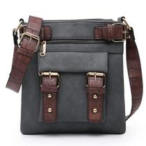 Bolsa tiracolo Dasein Top em couro macio com cinto para mulheres