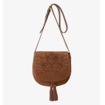 Bolsa Tiracolo de Couro Camurça Caramelo Bolsa Tiracolo de Couro Camurça Caramelo