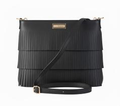 Bolsa tiracolo de Couro, com franjas Bolsa tiracolo de Couro, com franjas