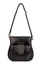 Bolsa tiracolo de couro Elis preta Feminino Bolsa tiracolo de couro Elis preta Feminino