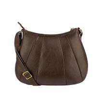 Bolsa tiracolo de couro Gommy café Feminino Bolsa tiracolo de couro Gommy café Feminino