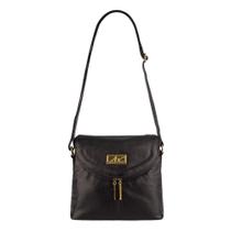 Bolsa tiracolo de couro Tereza preta