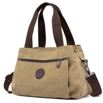 Bolsa tiracolo de lona Hobo DOURR para mulheres cáqui