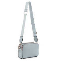 Bolsa tiracolo EVVE com zíper triplo, câmera pequena, material vegano menta Bolsa tiracolo EVVE com zíper triplo, câmera pequena, material vegano menta