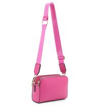 Bolsa tiracolo EVVE Trendy Triple Zip Small Fuschia Vegan Leather Bolsa tiracolo EVVE Trendy Triple Zip Small Fuschia Vegan Leather