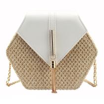 Bolsa tiracolo feminina Bausweety, fofa, ombro de palha, couro PU