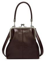 Bolsa tiracolo feminina Jusavie em couro PU com fecho Kiss Lock Bolsa tiracolo feminina Jusavie em couro PU com fecho Kiss Lock