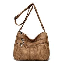 Bolsa tiracolo feminina Oxford de várias camadas de grande capacidade