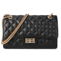 Bolsa tiracolo Gladdon acolchoada para mulheres em material sintético preto Bolsa tiracolo Gladdon acolchoada para mulheres em material sintético preto
