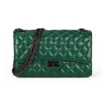 Bolsa tiracolo Gladdon acolchoada verde de material sintético para mulheres Bolsa tiracolo Gladdon acolchoada verde de material sintético para mulheres