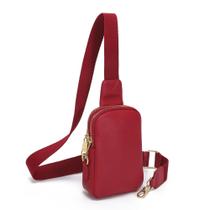 Bolsa tiracolo Haytijoe Small para mulheres em couro vermelho