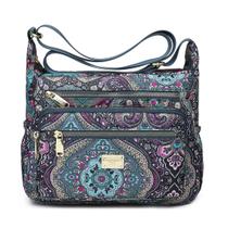 Bolsa tiracolo HERCMNOY de nylon impermeável para mulheres Zz-Bohemian