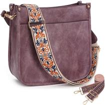Bolsa tiracolo HKCLUF Trendy Vegan Leather com 2 alças ajustáveis Bolsa tiracolo HKCLUF Trendy Vegan Leather com 2 alças ajustáveis