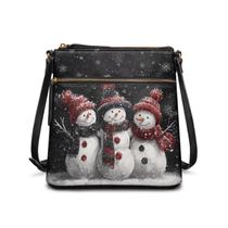 Bolsa tiracolo HUGS IDEA Snowman Family Bucket Bag em couro