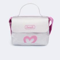 Bolsa Tiracolo Infantil Pampili Coração Icônico Lilás Prata 600.1452