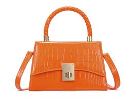 Bolsa tiracolo JHVYF feminina clássica, bolsa de mão laranja