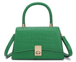 Bolsa tiracolo JHVYF pequena para mulheres em material vegano verde Bolsa tiracolo JHVYF pequena para mulheres em material vegano verde