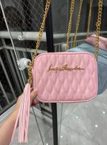 Bolsa tiracolo luiza b quadrada alça de corrente