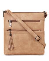 Bolsa tiracolo MASINTOR de material vegano casual com vários bolsos Bolsa tiracolo MASINTOR de material vegano casual com vários bolsos