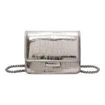 Bolsa tiracolo MING GROUP em couro PU Y2k Mini Silver para mulheres