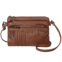 Bolsa tiracolo MINICAT, bolsos triplos para mulheres, marrom