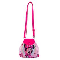 Bolsa Tiracolo Minnie Rosa 16x8x17cm - Disney