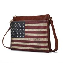 Bolsa tiracolo MKF Collection Madeline Printed Flag Vegan Lea