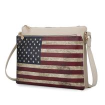 Bolsa Tiracolo MKF Collection Madeline - Vegana com Estampa de Bandeira