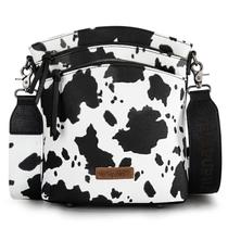 Bolsa tiracolo Montana West Cow com estampa feminina de material vegano