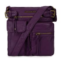 Bolsa tiracolo Montana West de couro macio roxa MWC-046PP2