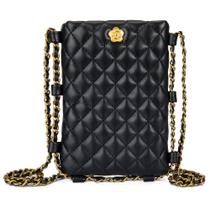 Bolsa tiracolo Montana West MWC-1412BK em material vegano acolchoado Bolsa tiracolo Montana West MWC-1412BK em material vegano acolchoado