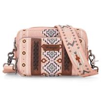 Bolsa tiracolo Montana West Wrangler Boho Aztec Pink Feminina Bolsa tiracolo Montana West Wrangler Boho Aztec Pink Feminina