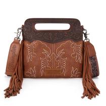 Bolsa tiracolo Montana West Wrangler Fringe Leather para mulheres Bolsa tiracolo Montana West Wrangler Fringe Leather para mulheres