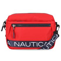 Bolsa tiracolo Nautica Nautica Nylon Bean Bag vermelha para mulheres Bolsa tiracolo Nautica Nautica Nylon Bean Bag vermelha para mulheres