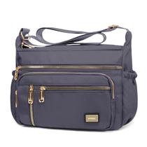 Bolsa tiracolo NPBAG para mulheres Bolsa de ombro de nylon cinza Bolsa tiracolo NPBAG para mulheres Bolsa de ombro de nylon cinza