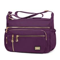 Bolsa tiracolo NPBAG para mulheres impermeável roxa