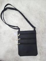 Bolsa Tiracolo Nylon Transversal 3 Divisórias Forrada Bolsa Tiracolo Nylon Transversal 3 Divisórias Forrada