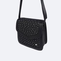 Bolsa Tiracolo Pampili Glitter e Tachas Preta 600.1251 Bolsa Tiracolo Pampili Glitter e Tachas Preta 600.1251