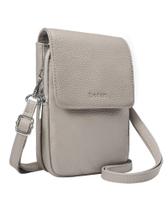 Bolsa tiracolo para celular befen Real Leather Women Beige Grey