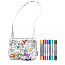 Bolsa tiracolo para colorir eatsleepdoodle Fairy Tale com marcadores
