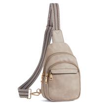 Bolsa Tiracolo Pequena Bostanten - Estilo Sling Bag em Couro Cinza para Mulheres