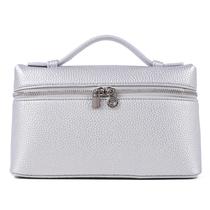 Bolsa tiracolo Rejolly L19 para mulheres em material sintético prateado