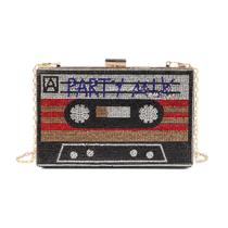 Bolsa tiracolo Renabro Retro em Forma de Rádio Vermelha Bolsa tiracolo Renabro Retro em Forma de Rádio Vermelha