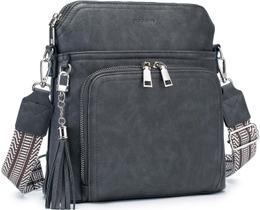 Bolsa tiracolo Roulens, leve, de couro macio médio