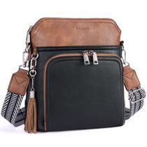 Bolsa tiracolo Roulens, leve, de couro médio, feminina
