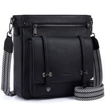 Bolsa tiracolo Roulens para mulheres em material vegano preta