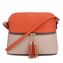 Bolsa tiracolo SG SUGU Lunar Leve Média Laranja/Argila