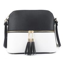 Bolsa tiracolo SG SUGU Lunar Lightweight Medium Dome preta/branca