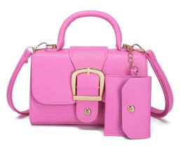 Bolsa tiracolo SHUIANGRAN, mini bolsa feminina de couro PU rosa Bolsa tiracolo SHUIANGRAN, mini bolsa feminina de couro PU rosa
