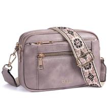 Bolsa tiracolo Telena Telena para mulheres em material vegano roxo Bolsa tiracolo Telena Telena para mulheres em material vegano roxo